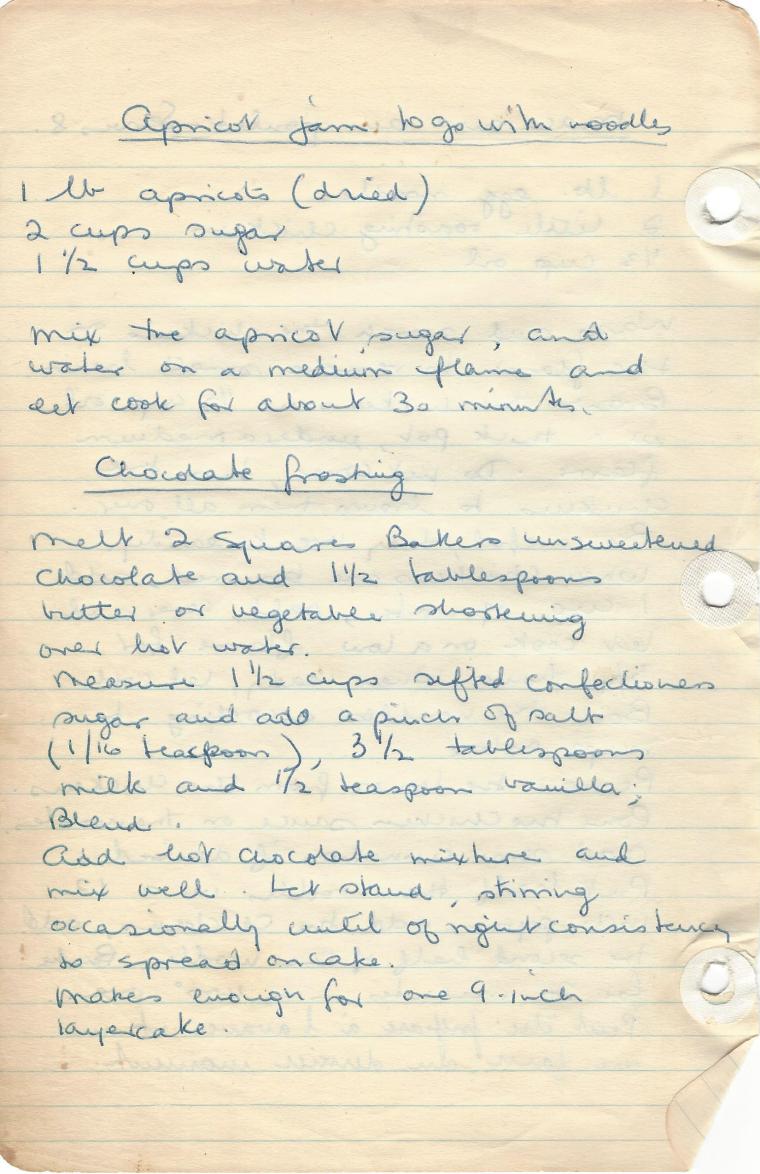 apricot jjam to go with noodles