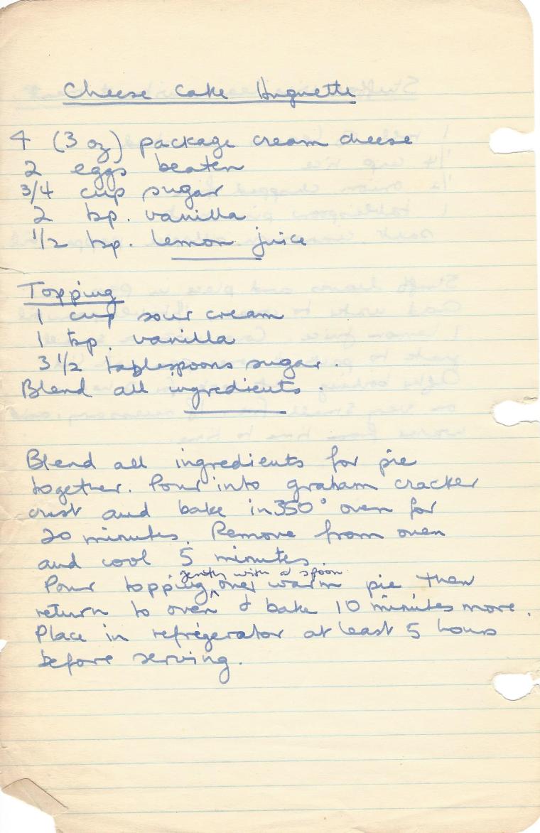 cheese cake hughette