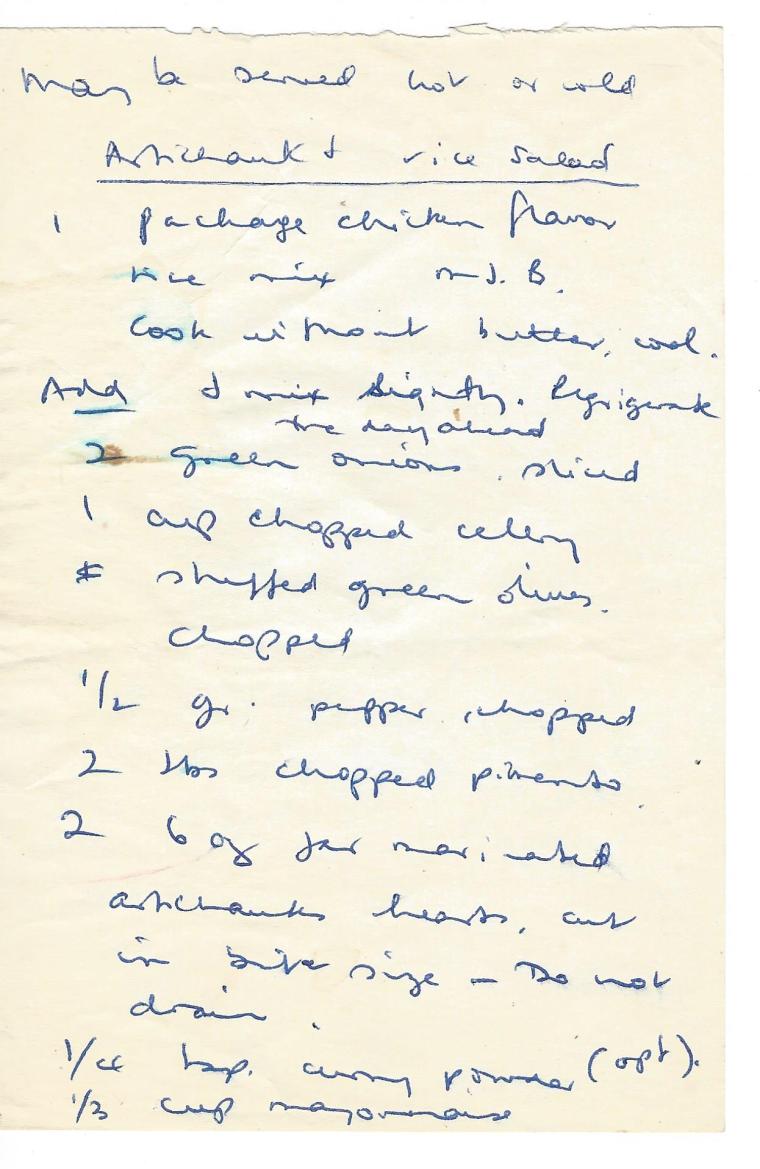 artichoke and rice salad