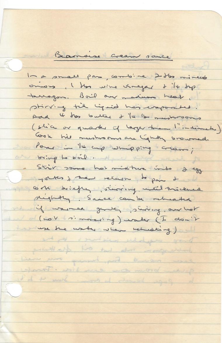 bearnaise cream sauce