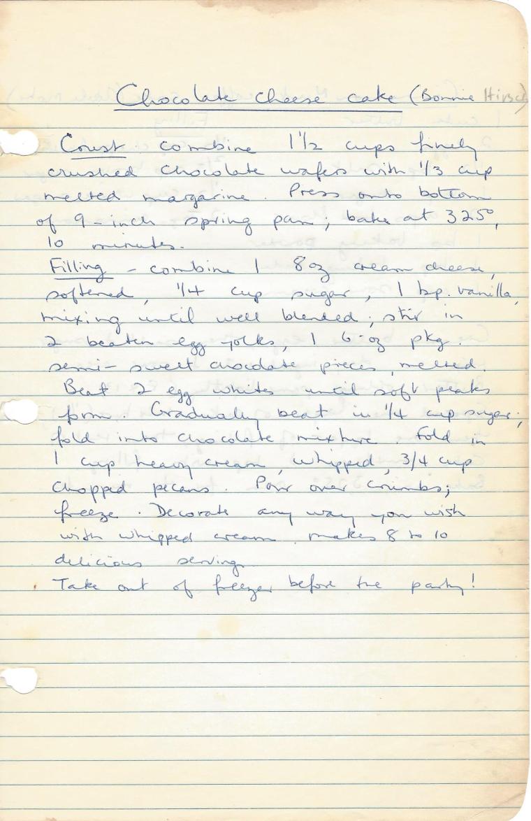 chocolate cheese cake