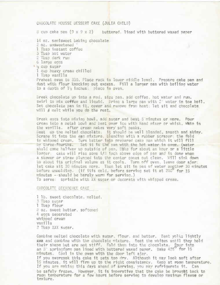 chocolate mousse dessert cake