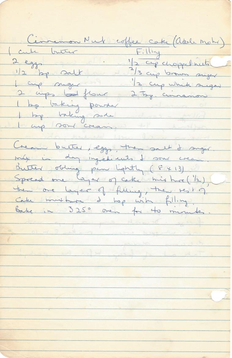 cinnamon nut coffee cake