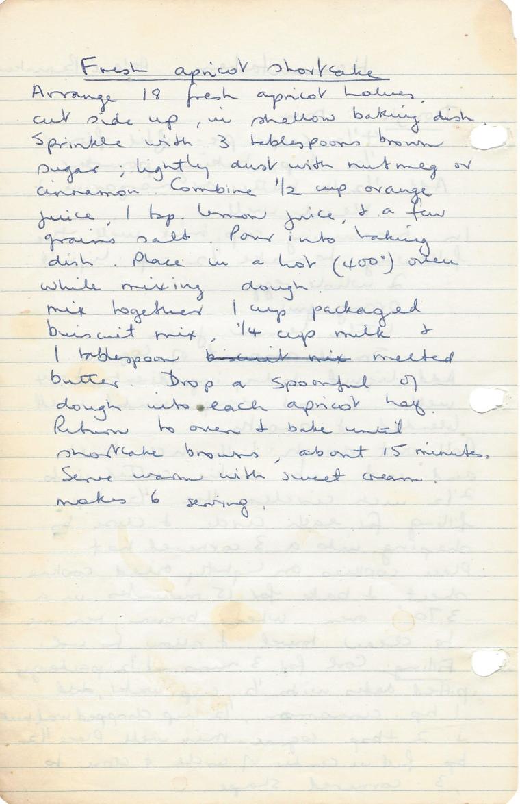 fresh apricot shortcake