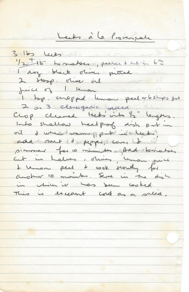 leeks a la provencal
