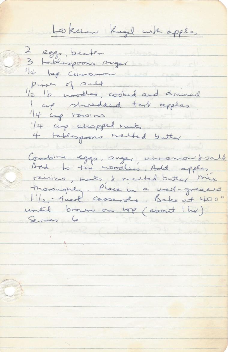 lokchan kugel with apricots