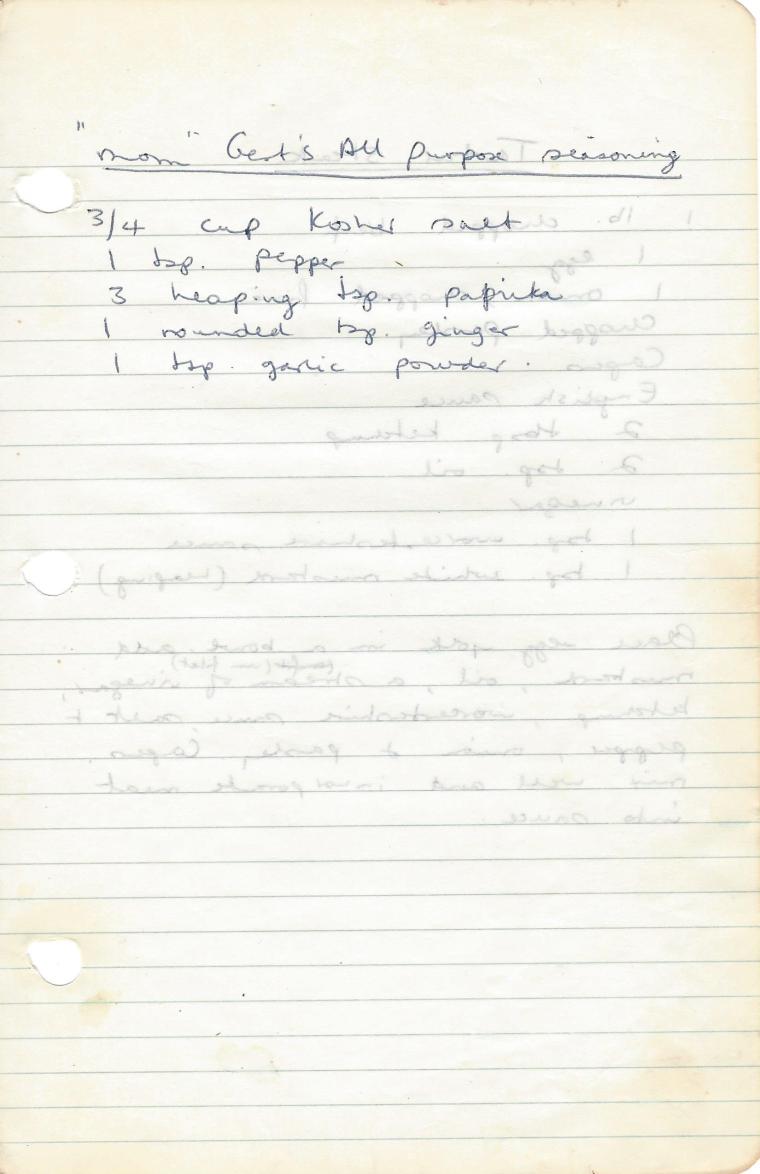 mom Gerts all purpose seasoning