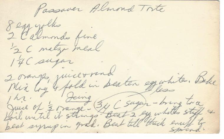 passover almond torte