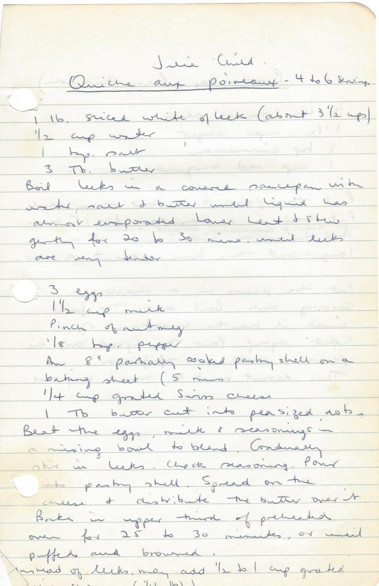 quiche aux poineaux - leek