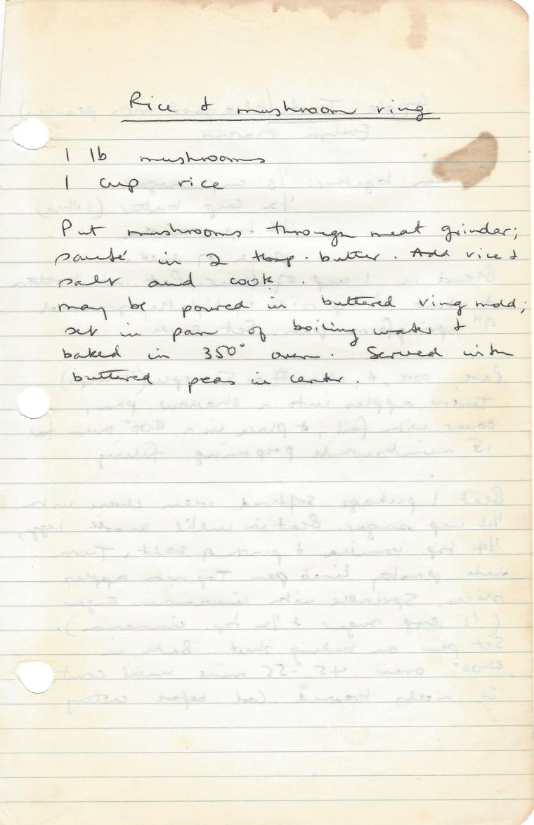 rice and mushroom ring