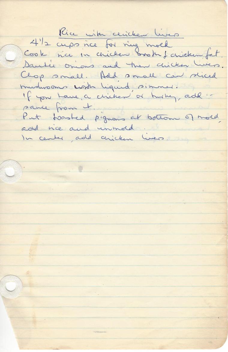 rice with chicken livers