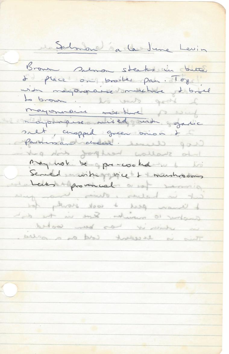 salmon a la june levin