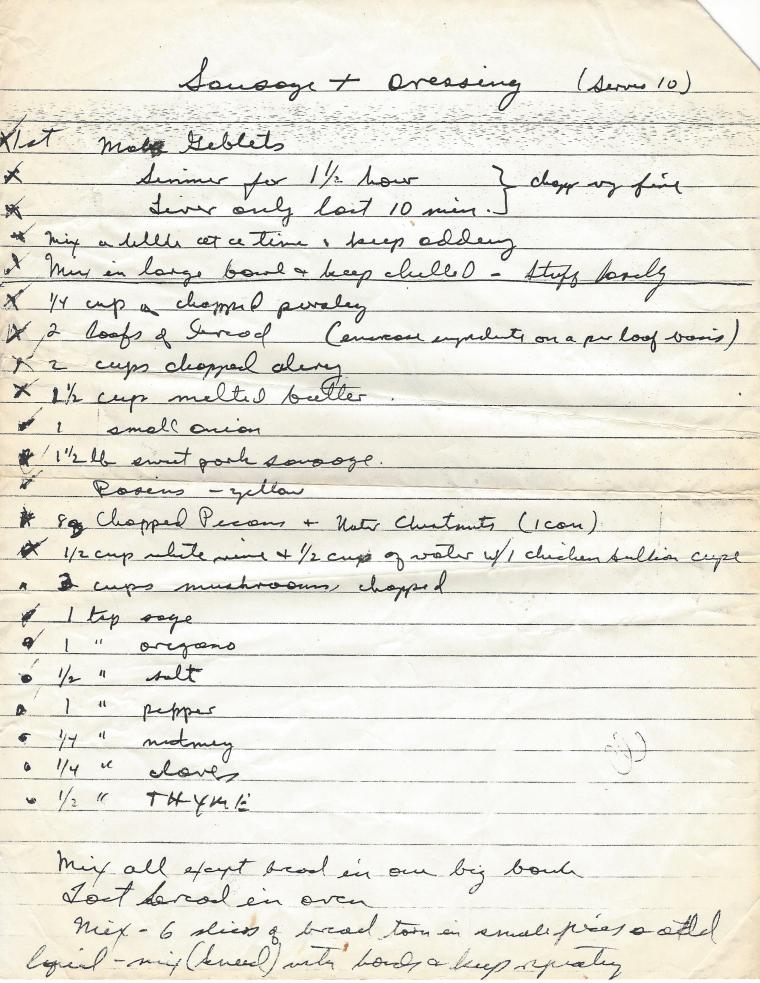 sausage and dressing