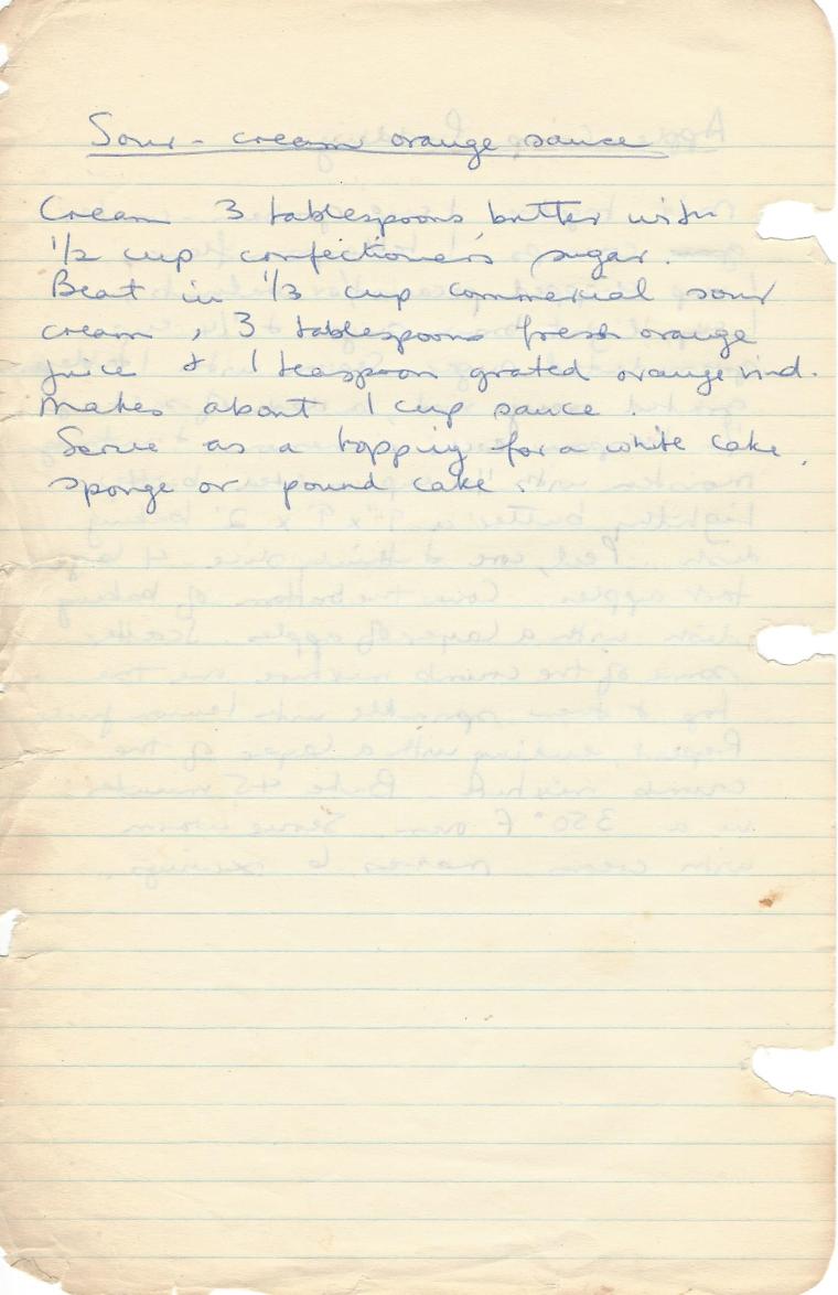 sour cream orange sauce