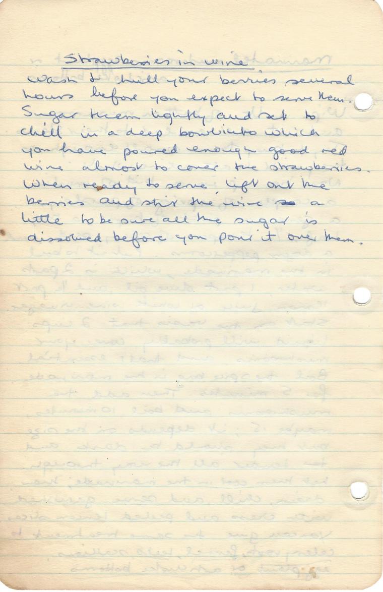 strawberries in wine