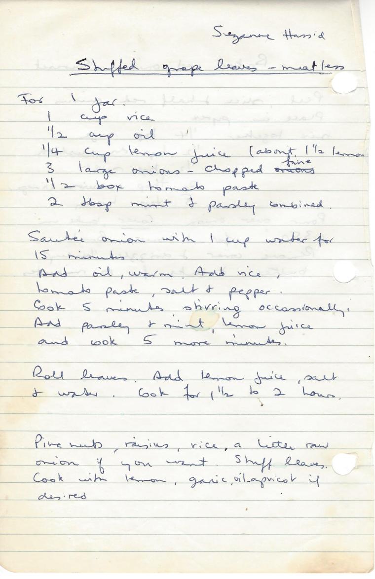 stuffed grape leaves