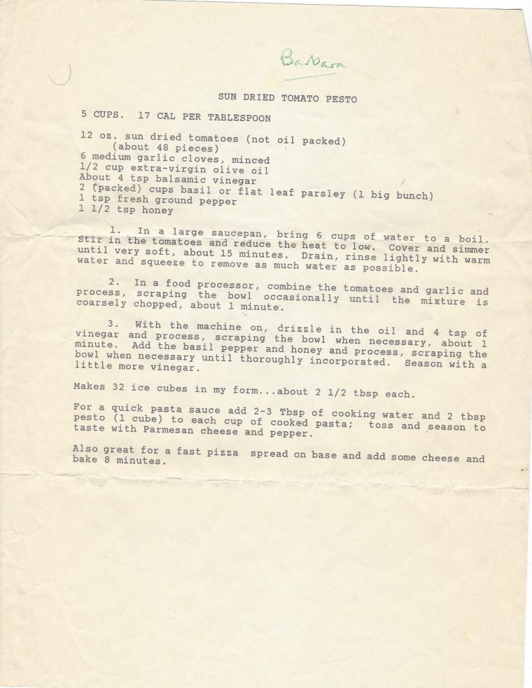 sun dried tomato pesto