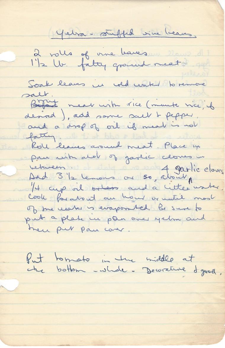 yebra - stuffed vine leaves