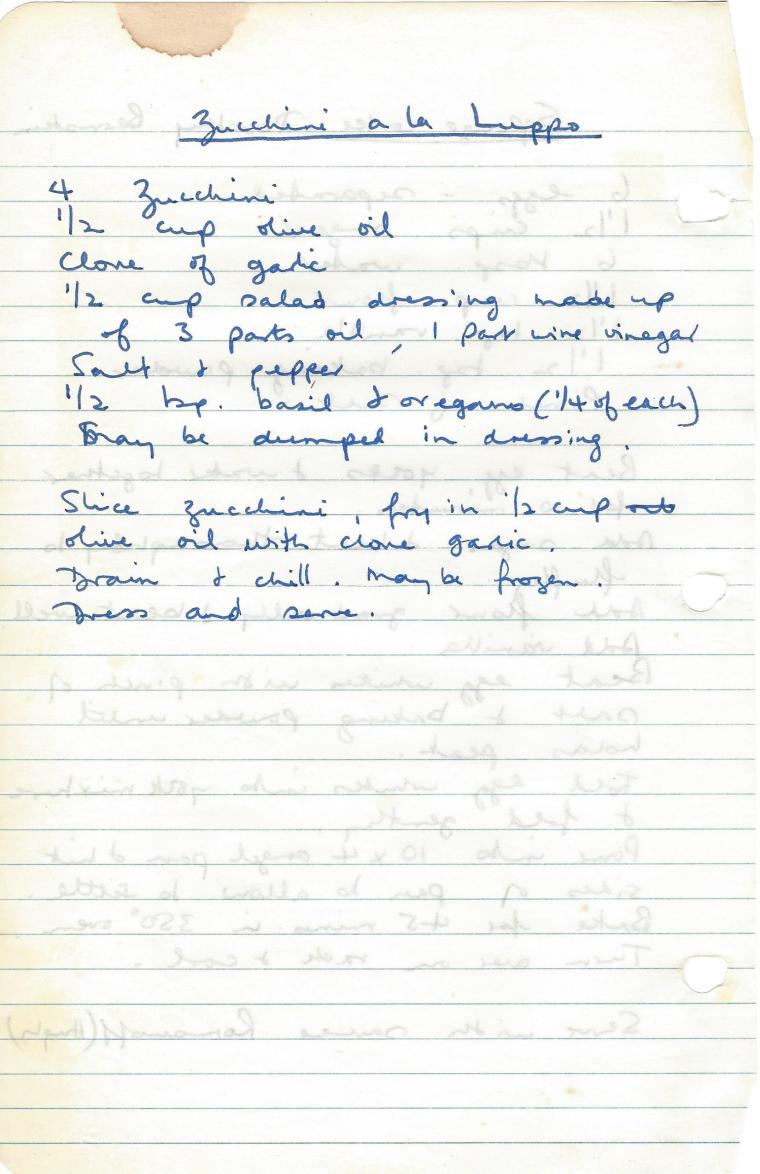 zuchinni a'la luppo